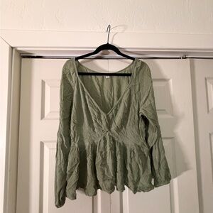 American Eagle Outfitters Sage Green Blouse
